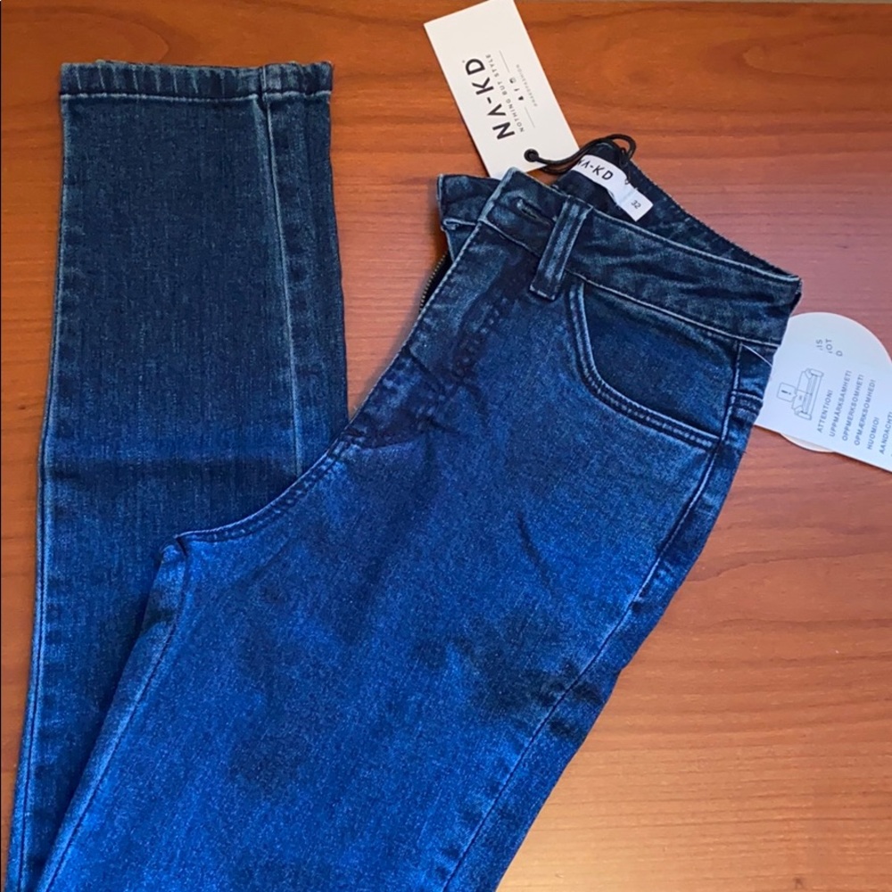 High waisted skinny jeans
